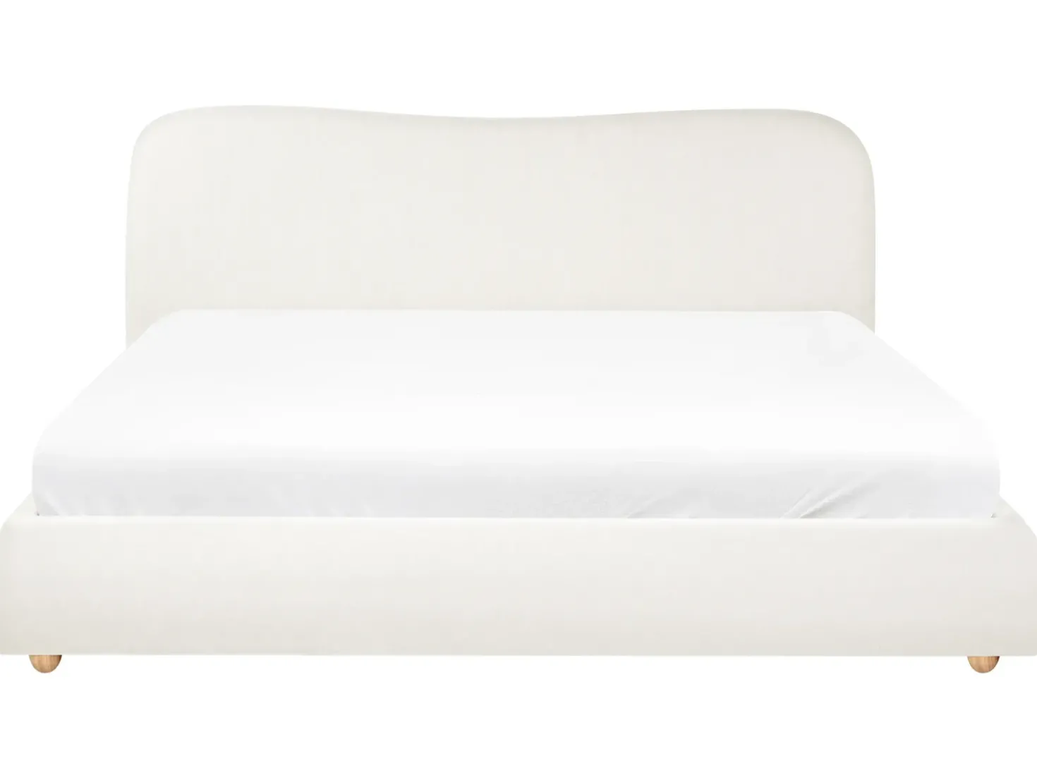 Letto contenitore Tessuto BLAGNAC 180 x 200 cm Bianco sporco