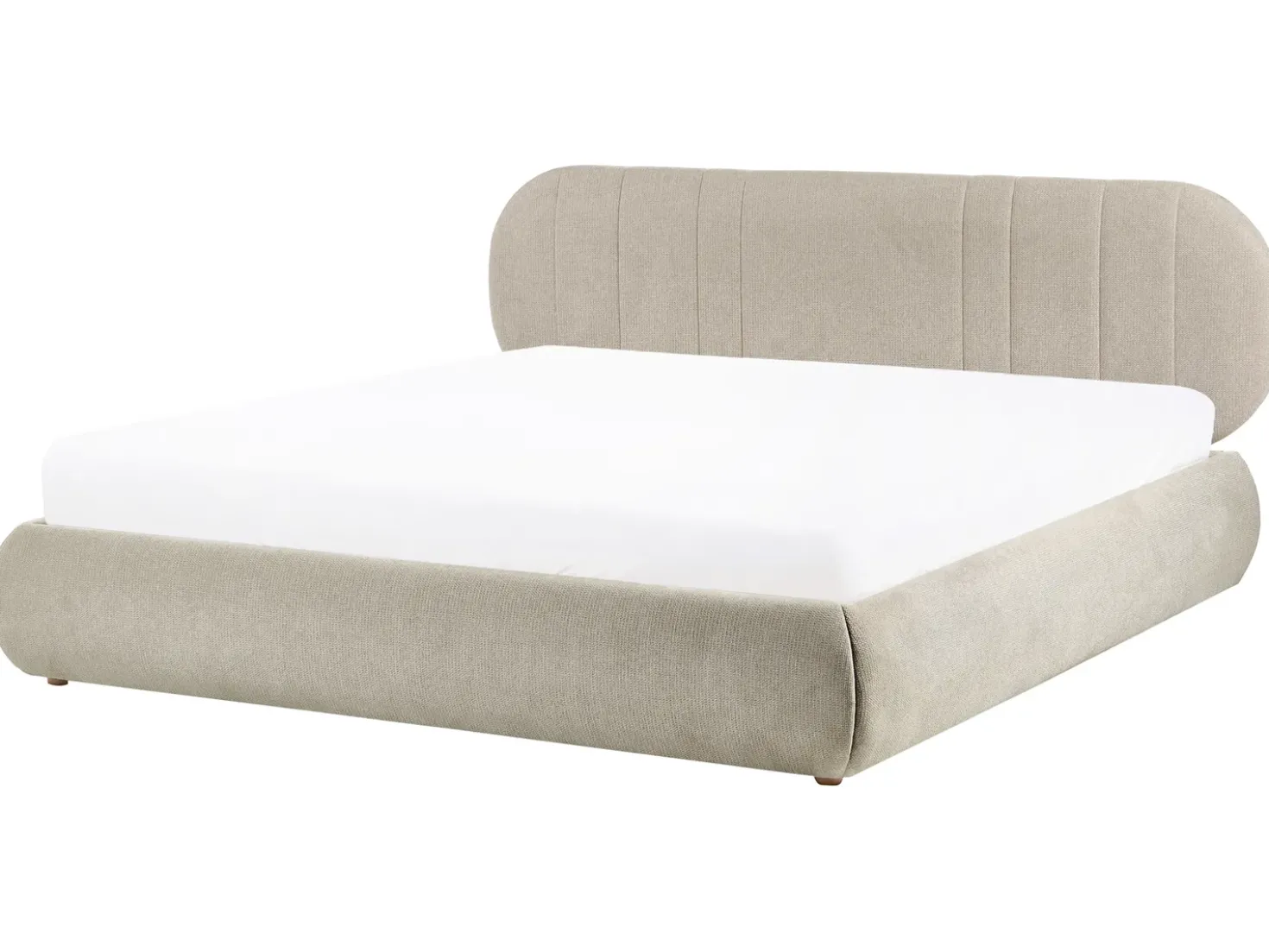Letto contenitore Tessuto CAMPAN 180 x 200 cm Tortora