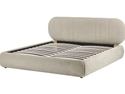 Letto contenitore Tessuto CAMPAN 180 x 200 cm Tortora