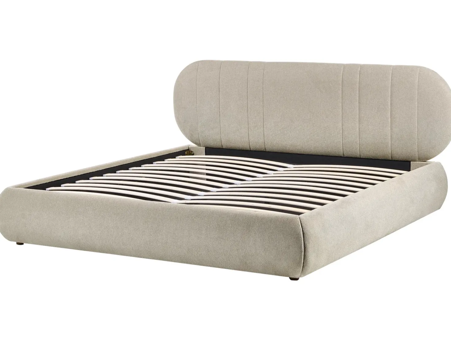 Letto contenitore Tessuto CAMPAN 180 x 200 cm Tortora