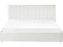 Letto contenitore Tessuto TARASCON 180 x 200 cm Beige chiaro