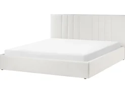 Letto contenitore Tessuto TARASCON 180 x 200 cm Beige chiaro