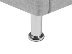 Letto contenitore Tessuto METZ 90 x 200 cm Grigio chiaro
