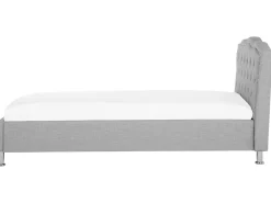 Letto contenitore Tessuto METZ 90 x 200 cm Grigio chiaro