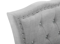 Letto contenitore Tessuto METZ 90 x 200 cm Grigio chiaro