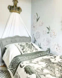 Letto contenitore Tessuto METZ 90 x 200 cm Grigio chiaro