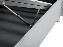 Letto contenitore Tessuto METZ 90 x 200 cm Grigio chiaro