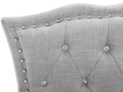Letto contenitore Tessuto METZ 90 x 200 cm Grigio chiaro