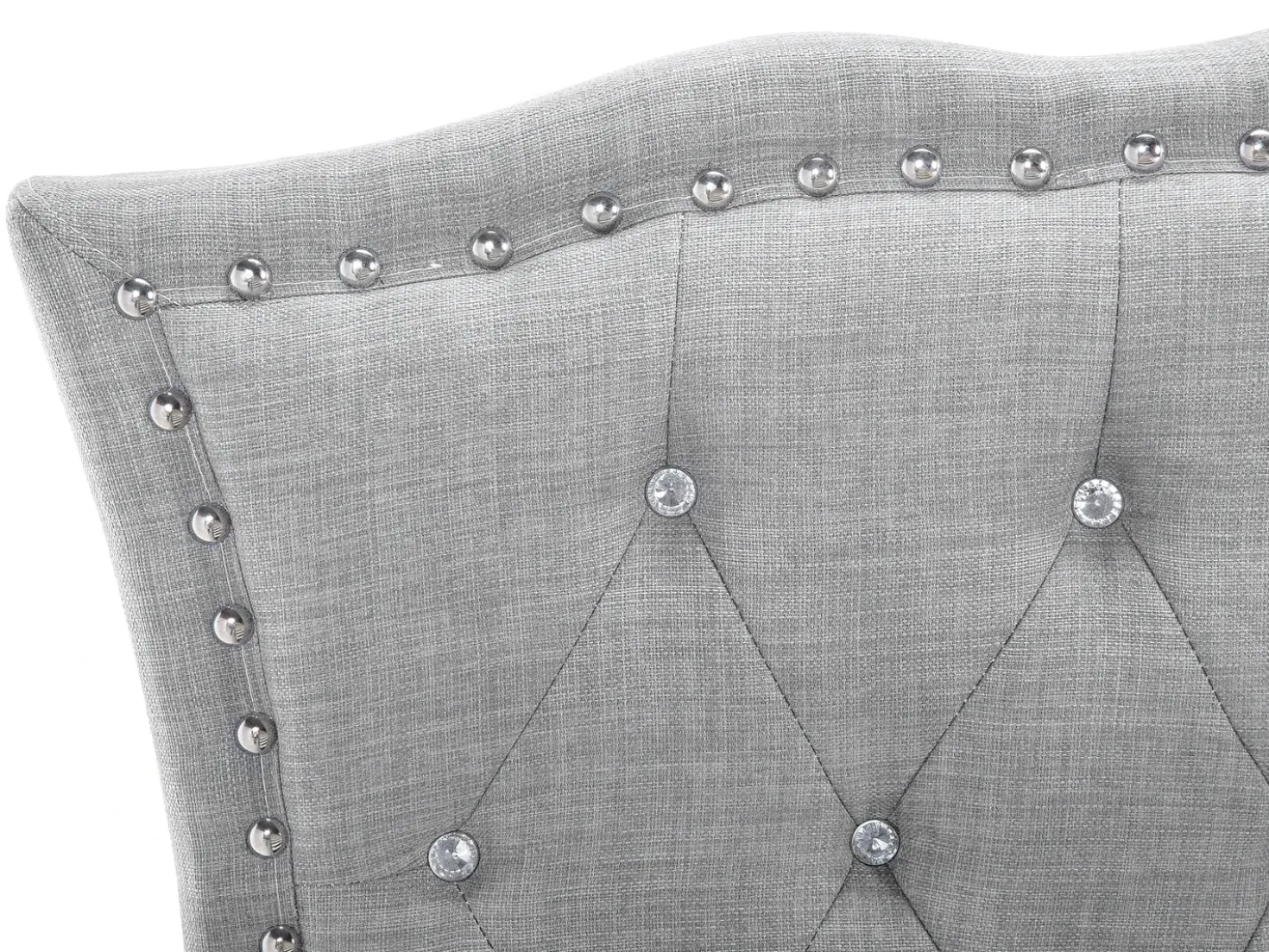 Letto contenitore Tessuto METZ 90 x 200 cm Grigio chiaro