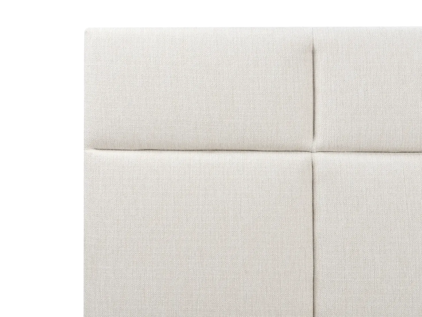 Letto contenitore Tessuto LAGORD 180 x 200 cm Bianco sporco