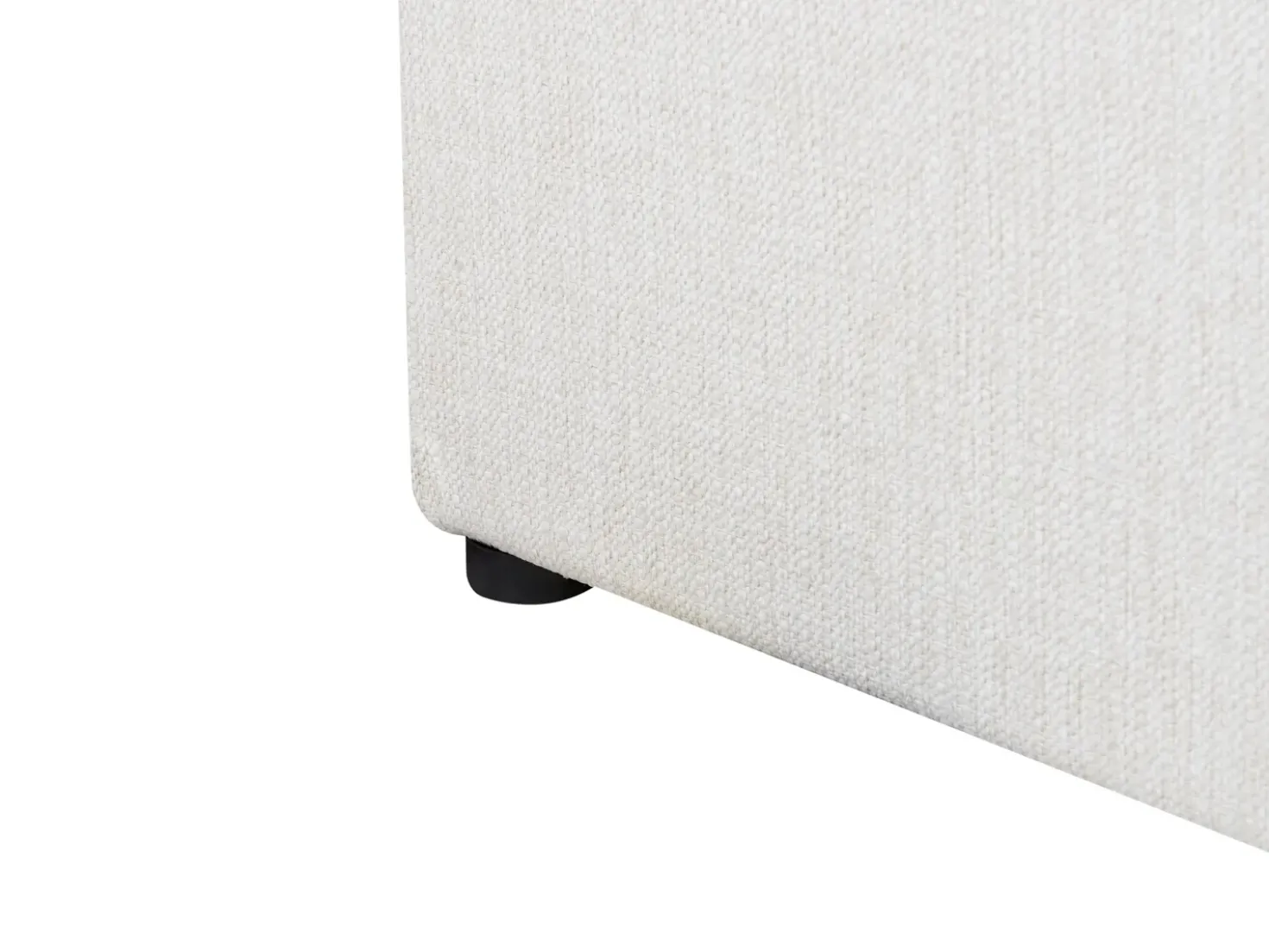 Letto contenitore Tessuto LAGORD 180 x 200 cm Bianco sporco