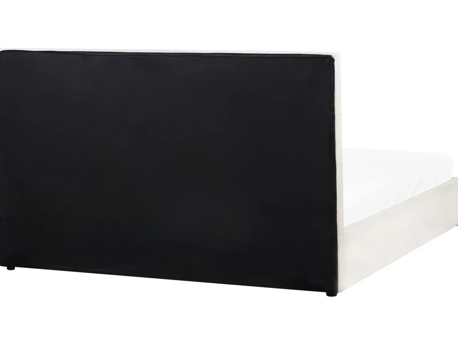 Letto contenitore Tessuto LAGORD 180 x 200 cm Bianco sporco