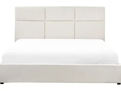 Letto contenitore Tessuto LAGORD 180 x 200 cm Bianco sporco