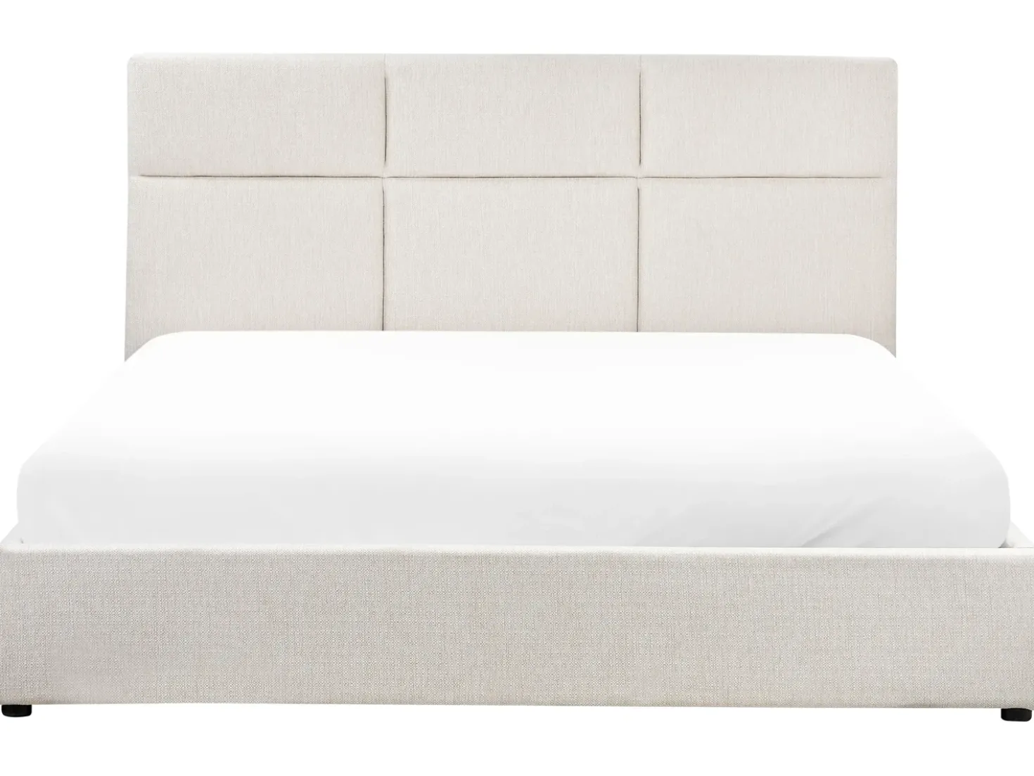 Letto contenitore Tessuto LAGORD 180 x 200 cm Bianco sporco