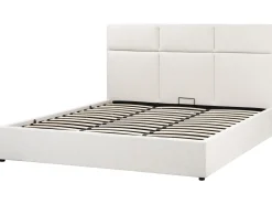 Letto contenitore Tessuto LAGORD 180 x 200 cm Bianco sporco