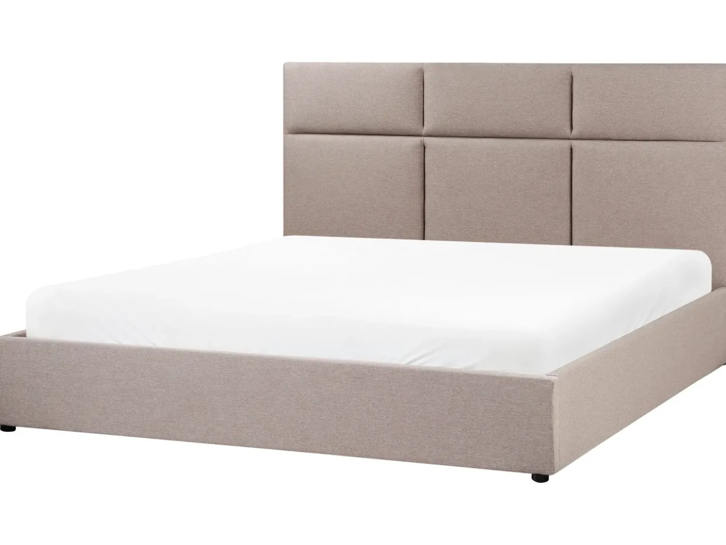 Letto contenitore Tessuto LAGORD 180 x 200 cm Tortora