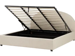 Letto contenitore Tessuto VAUCLUSE 180 x 200 cm Beige sabbia