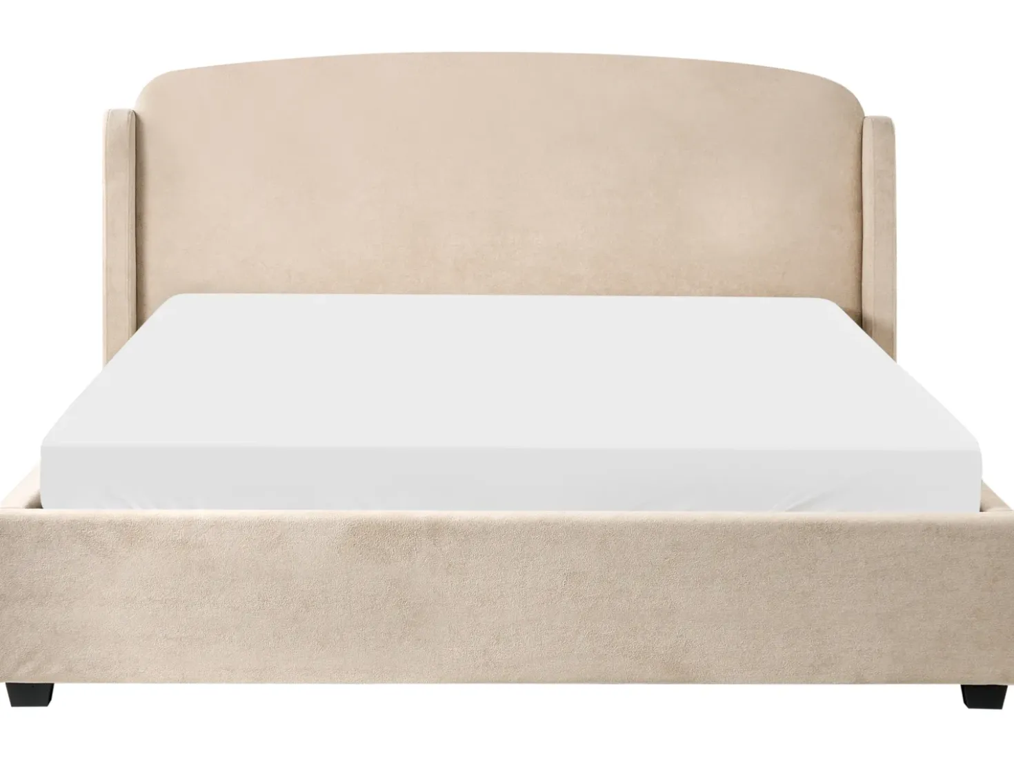 Letto contenitore Tessuto BERNAY 180 x 200 cm Tortora