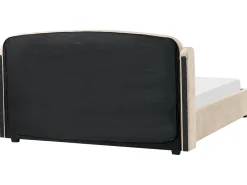 Letto contenitore Tessuto BERNAY 180 x 200 cm Tortora