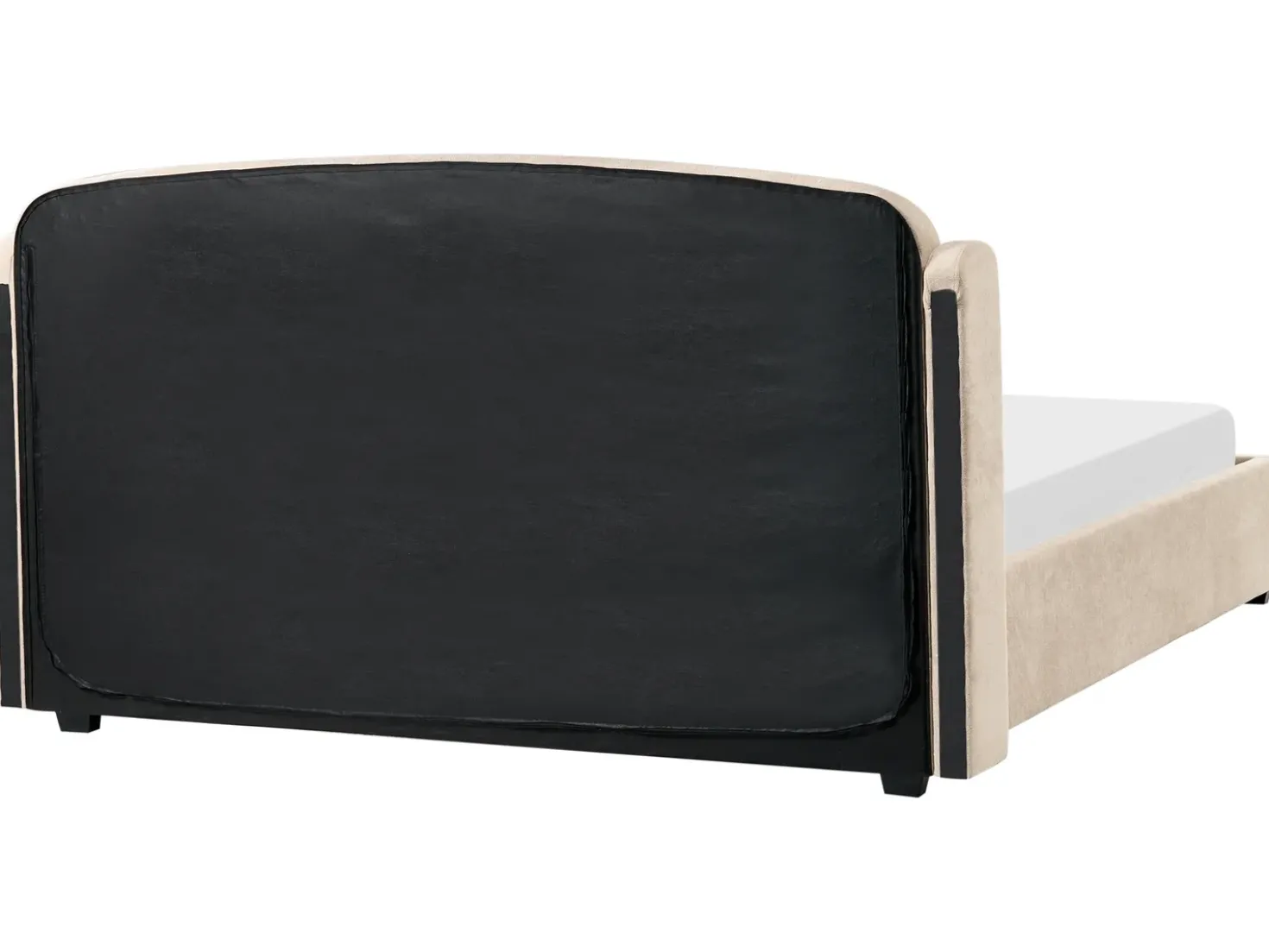 Letto contenitore Tessuto BERNAY 180 x 200 cm Tortora