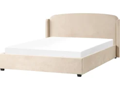 Letto contenitore Tessuto BERNAY 180 x 200 cm Tortora