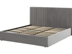 Letto contenitore Velluto VION 180 x 200 cm Grigio