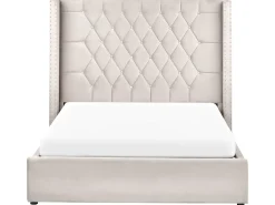 Letto contenitore Velluto LUBBON 140 x 200 cm Tortora