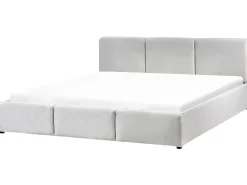 Letto contenitore Velluto BOUSSE 180 x 200 cm Grigio chiaro