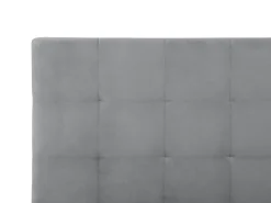 Letto contenitore Velluto LORIENT 180 x 200 cm Grigio chiaro