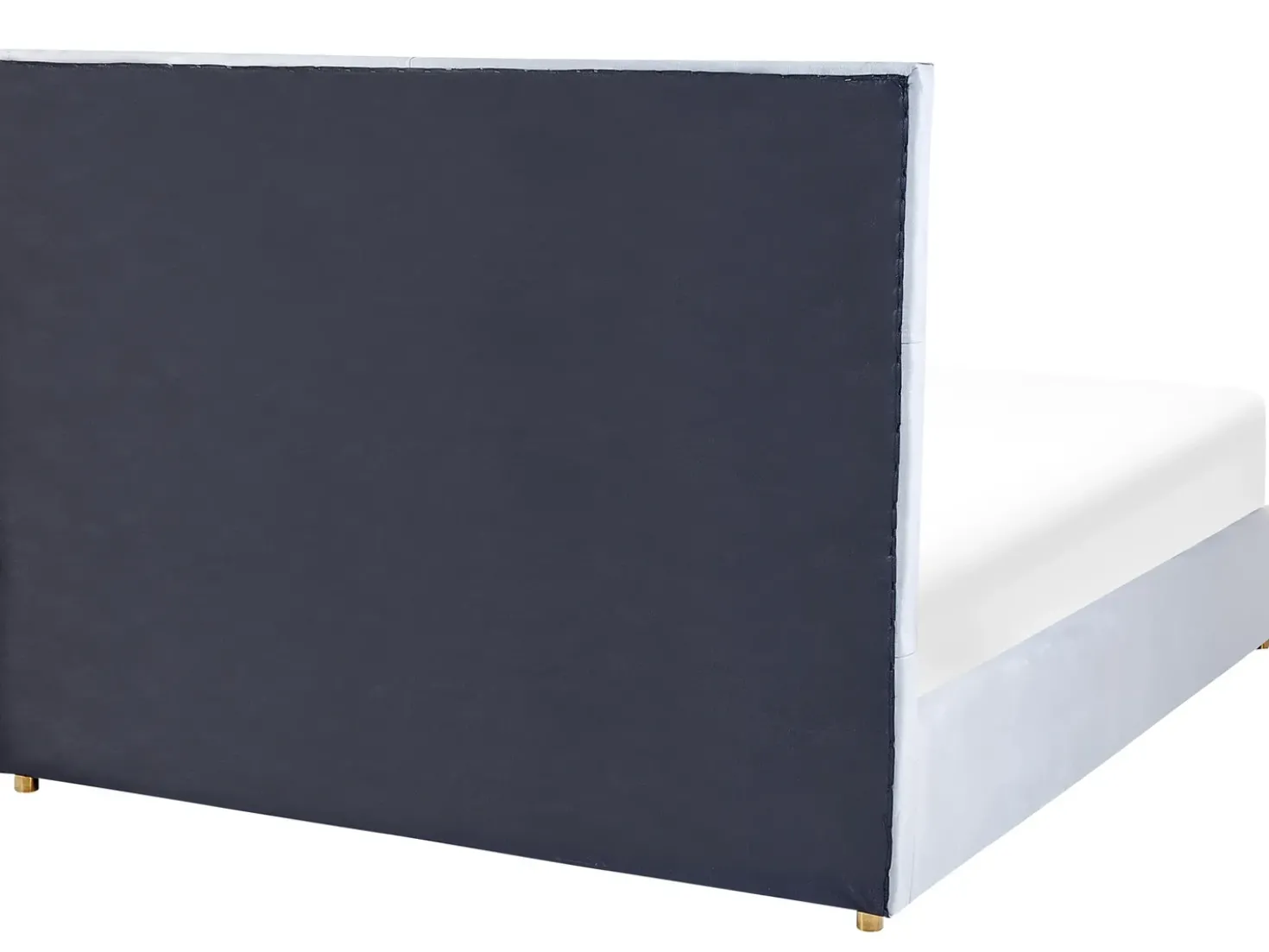 Letto contenitore Velluto VERNOYES 160 x 200 cm Grigio chiaro
