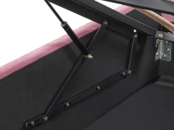 Letto contenitore Velluto ROCHEFORT 160 x 200 cm Rosa