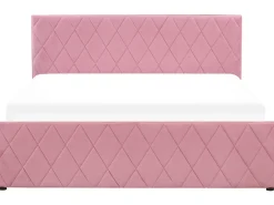 Letto contenitore Velluto ROCHEFORT 160 x 200 cm Rosa