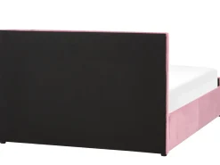 Letto contenitore Velluto ROCHEFORT 160 x 200 cm Rosa