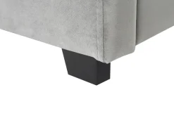 Letto contenitore Velluto VAUCLUSE 180 x 200 cm Grigio chiaro