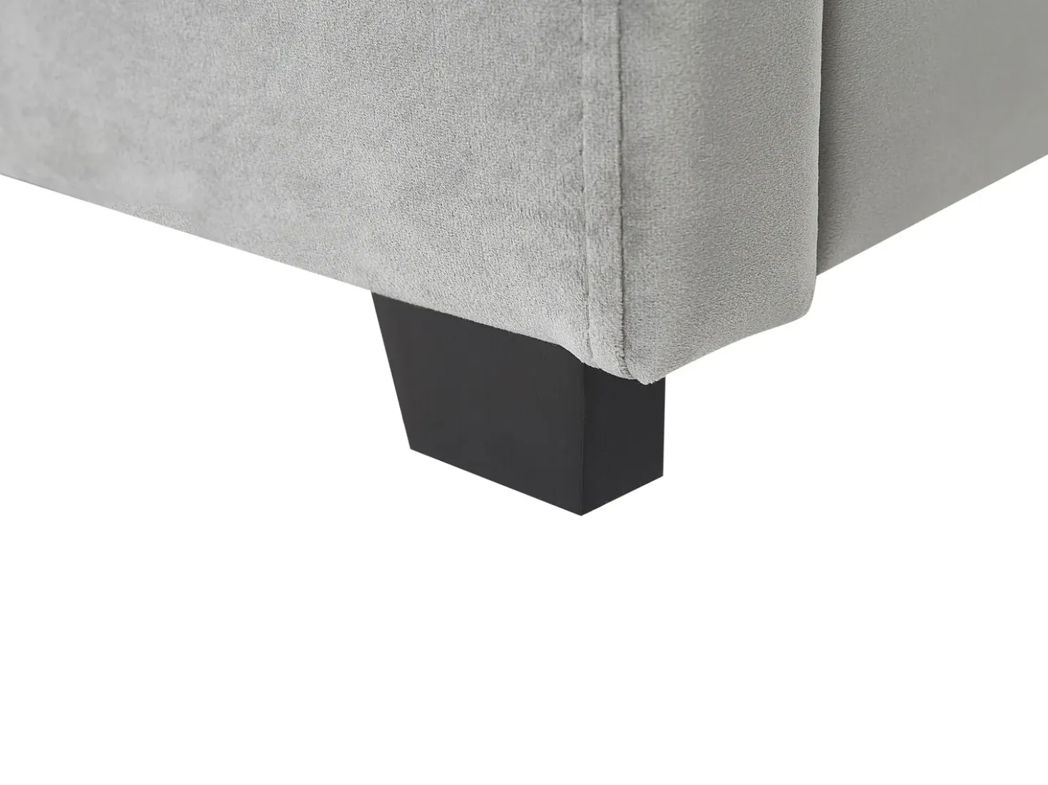 Letto contenitore Velluto VAUCLUSE 180 x 200 cm Grigio chiaro