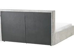 Letto contenitore Velluto elasticizzato MOISSAC 180 x 200 cm Nero/Bianco