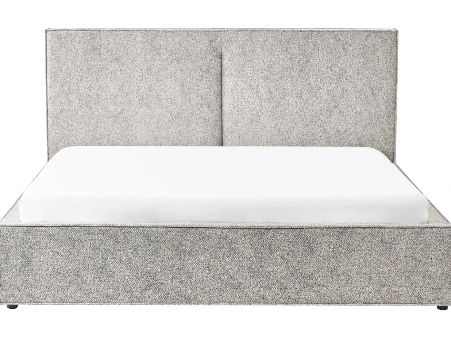 Letto contenitore Velluto elasticizzato MOISSAC 180 x 200 cm Nero/Bianco