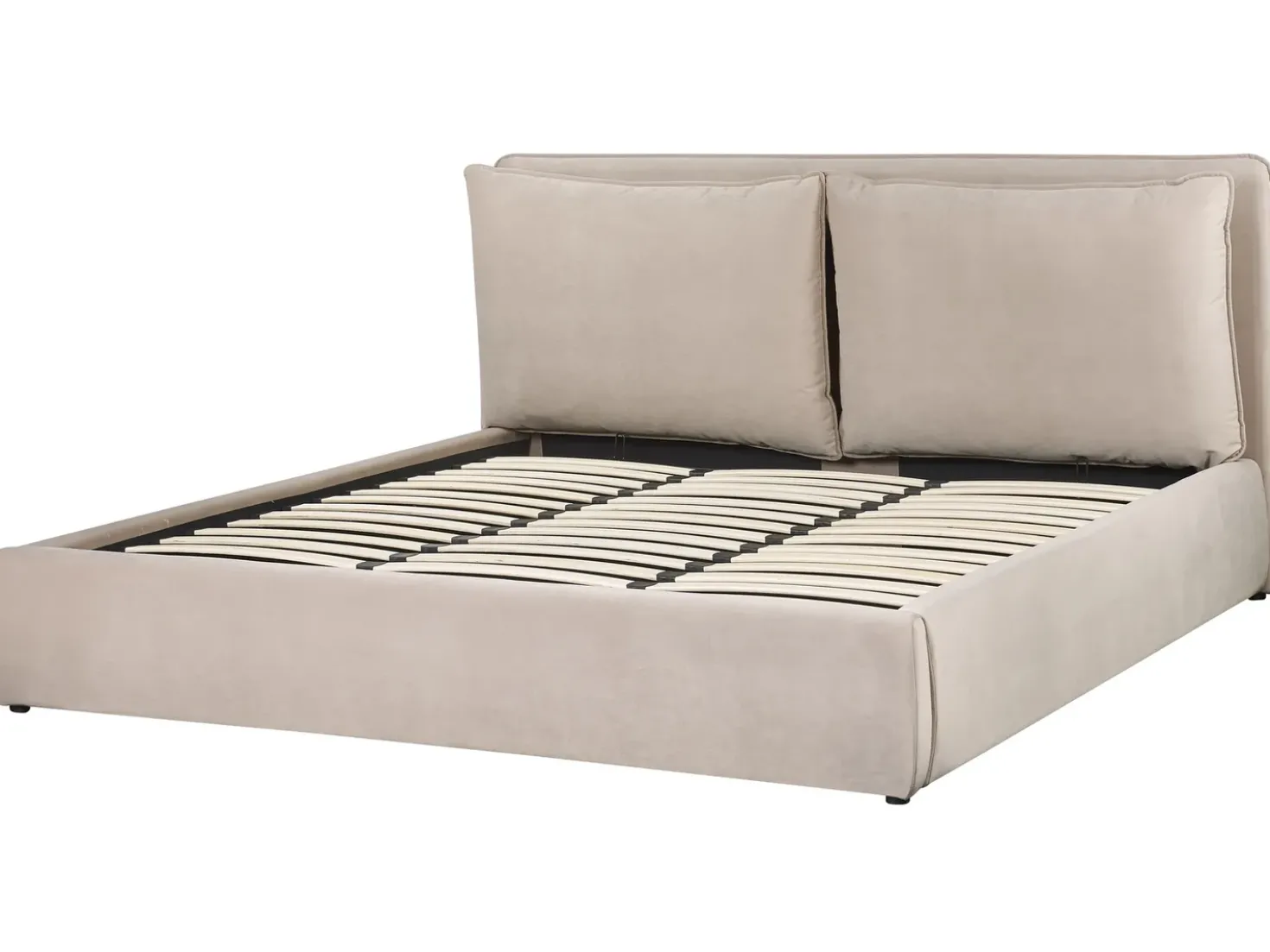 Letto contenitore Velluto BAJONNA 180 x 200 cm Beige