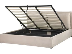 Letto contenitore Velluto BAJONNA 180 x 200 cm Beige