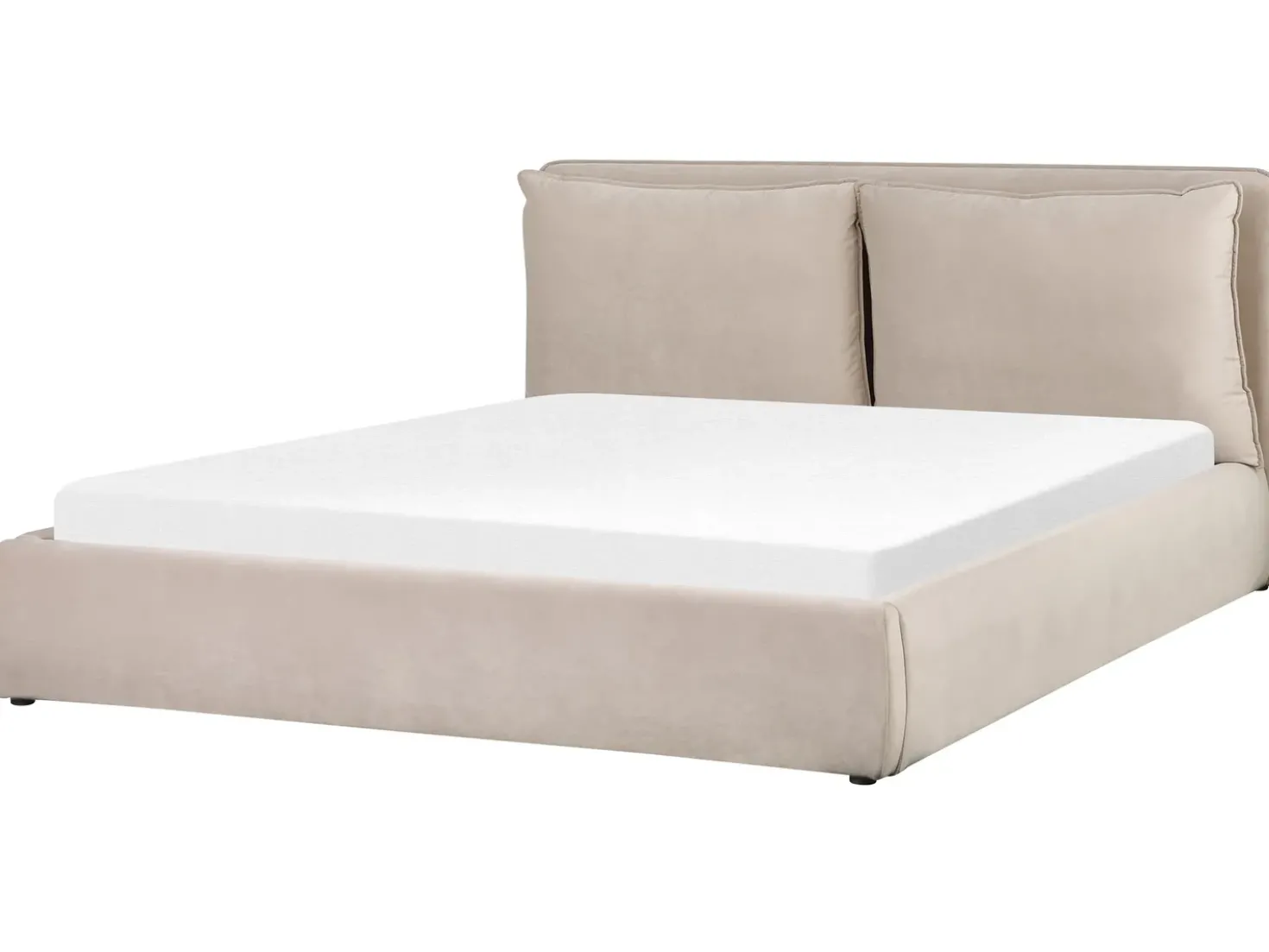 Letto contenitore Velluto BAJONNA 180 x 200 cm Beige