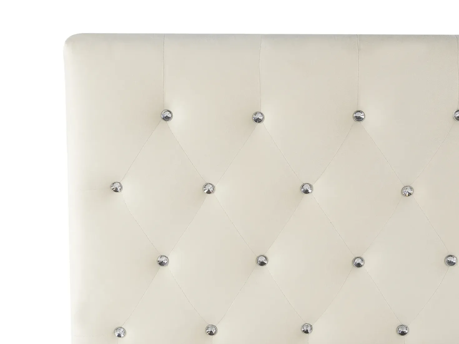 Letto contenitore Velluto AMIENS 180 x 200 cm Beige chiaro