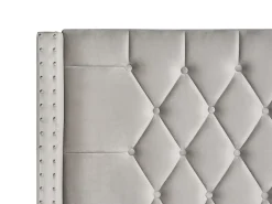 Letto contenitore Velluto LUBBON 140 x 200 cm Grigio chiaro