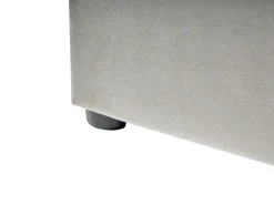 Letto contenitore Velluto LUBBON 140 x 200 cm Grigio chiaro