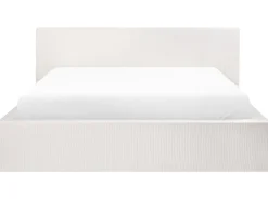 Letto contenitore Velluto a coste LILLEBONNE 180 x 200 cm Beige chiaro