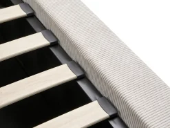 Letto contenitore Velluto a coste LILLEBONNE 180 x 200 cm Beige chiaro