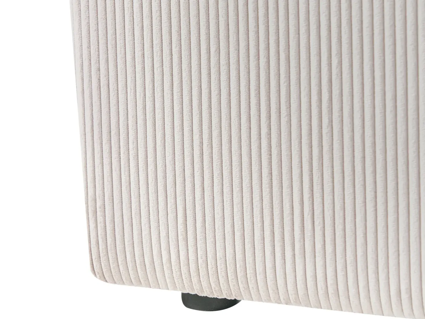 Letto contenitore Velluto a coste LILLEBONNE 140 x 200 cm Beige chiaro