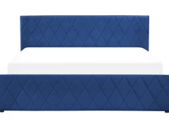 Letto contenitore Velluto ROCHEFORT 180 x 200 cm Blu marino