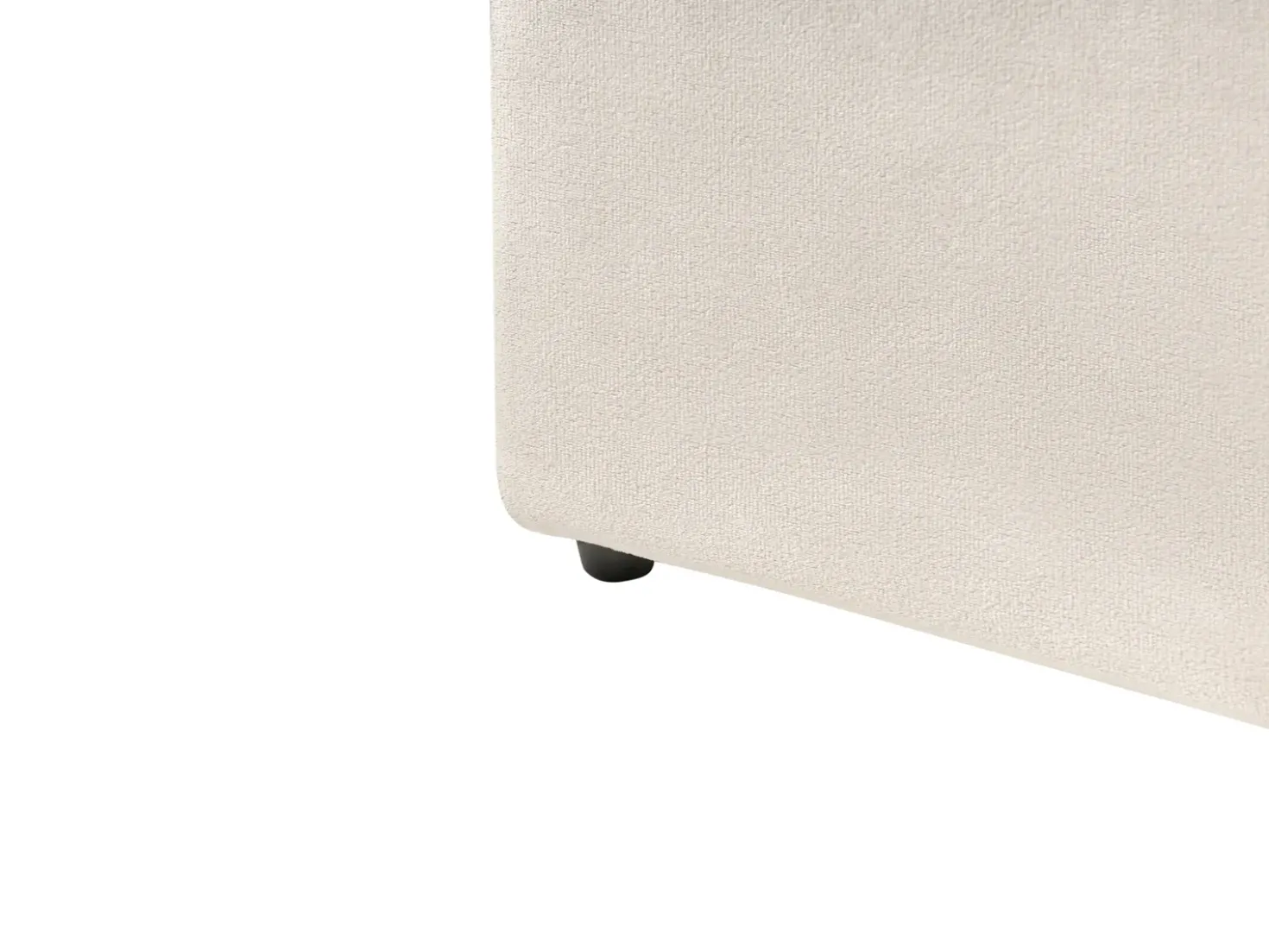 Letto contenitore Velluto DREUX 180 x 200 cm Beige chiaro