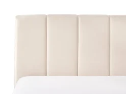 Letto contenitore Velluto DREUX 180 x 200 cm Beige chiaro