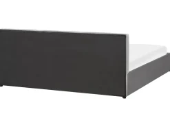 Letto contenitore Velluto BOUSSE 180 x 200 cm Grigio scuro